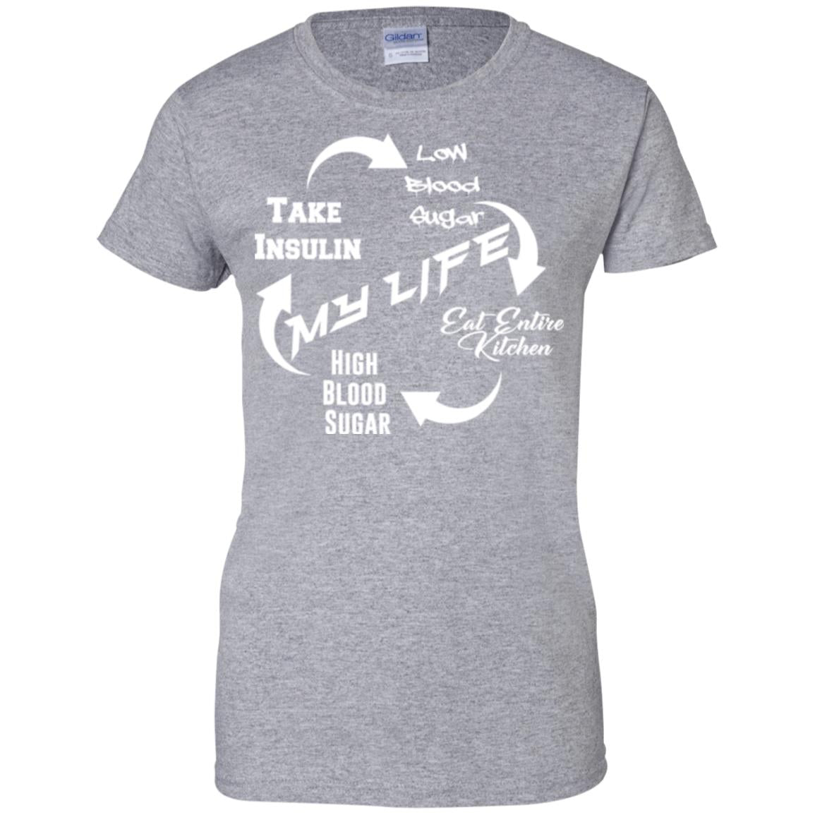 Ladies' Diabetic Life 100% Cotton Graphic-Tee