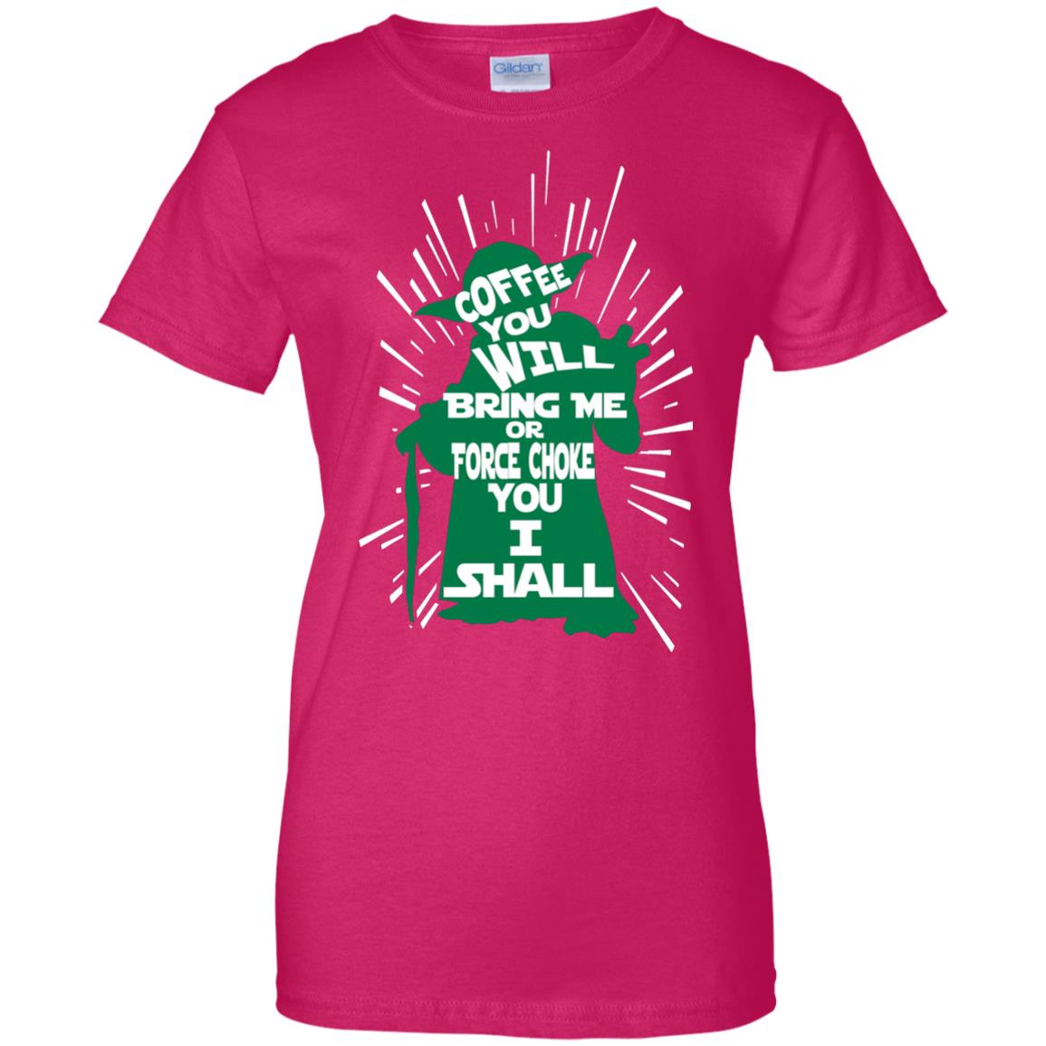 Ladies' Yoda Coffee 100% Cotton Graphic Tee