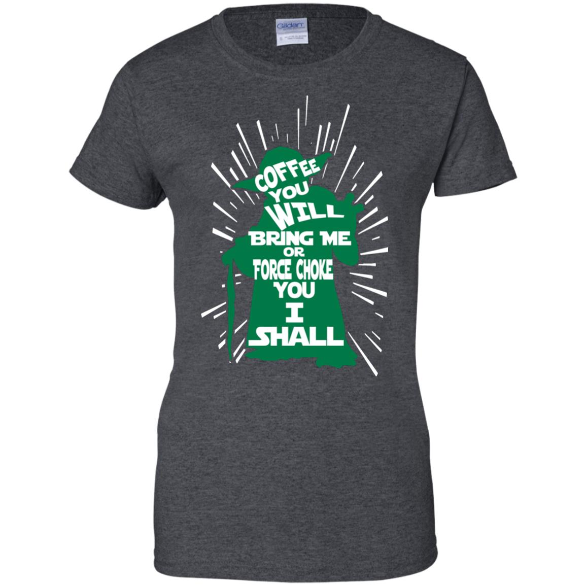 Ladies' Yoda Coffee 100% Cotton Graphic Tee