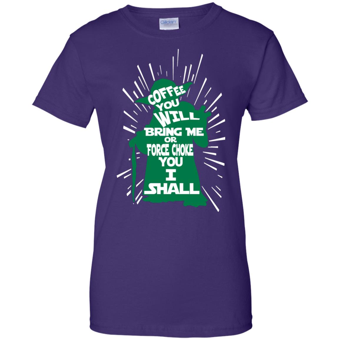 Ladies' Yoda Coffee 100% Cotton Graphic Tee