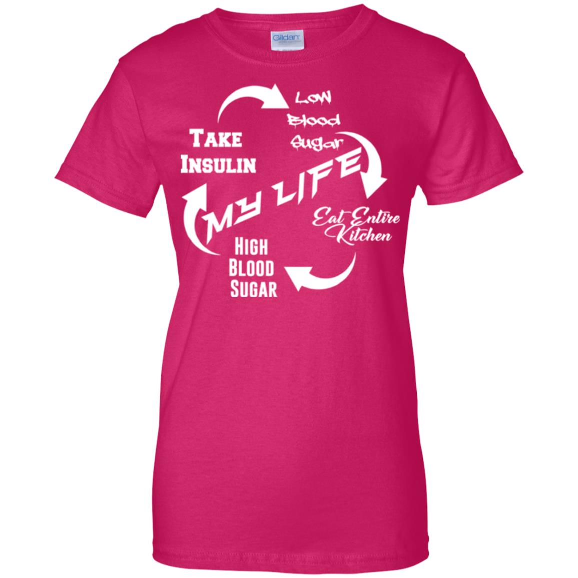 Ladies' Diabetic Life 100% Cotton Graphic-Tee