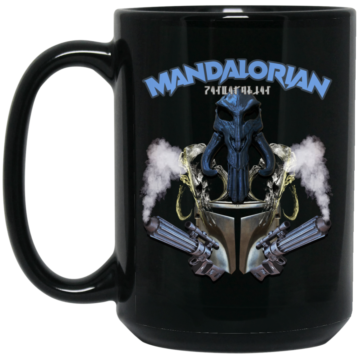 Mandalorian Gunsmoke Black Mug