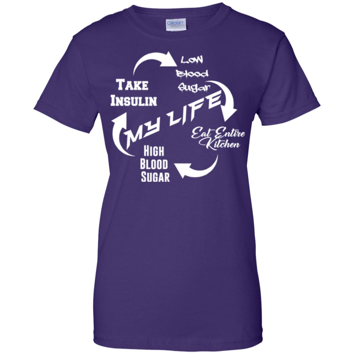 Ladies' Diabetic Life 100% Cotton Graphic-Tee