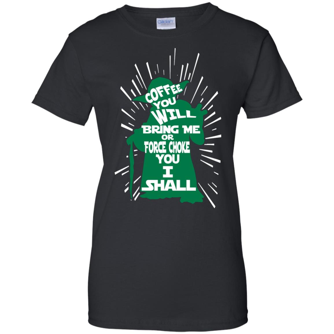 Ladies' Yoda Coffee 100% Cotton Graphic Tee