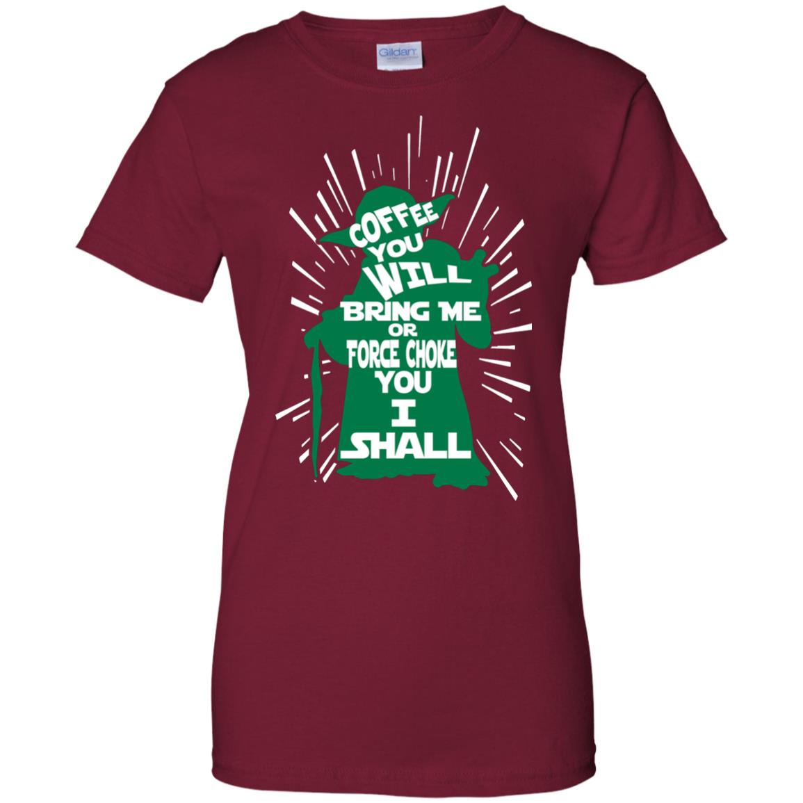 Ladies' Yoda Coffee 100% Cotton Graphic Tee