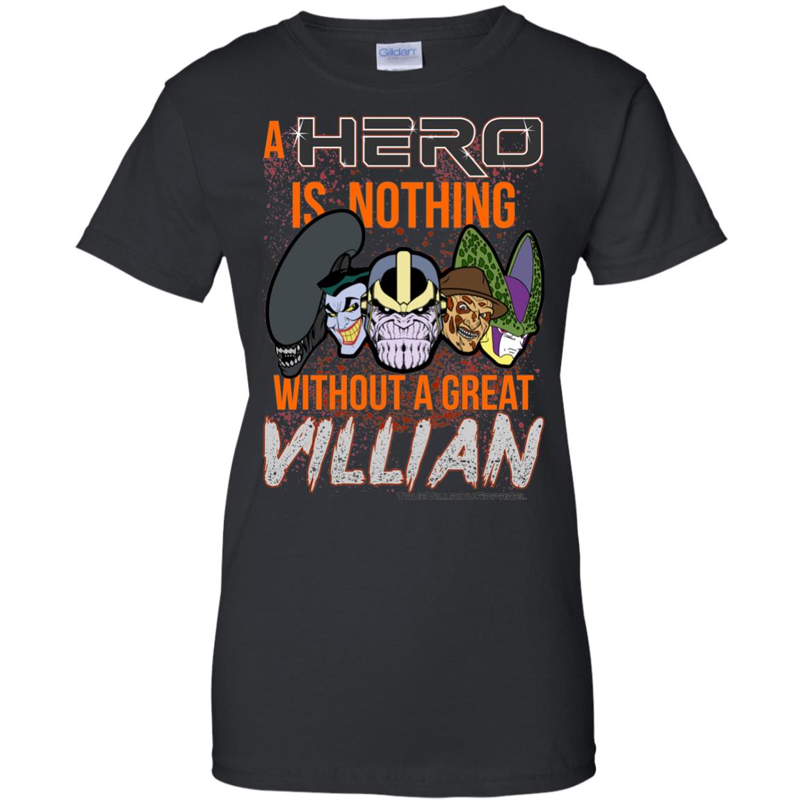 Ladies' A Hero Is Only...Villain_100% Cotton Graphic T-Shirt