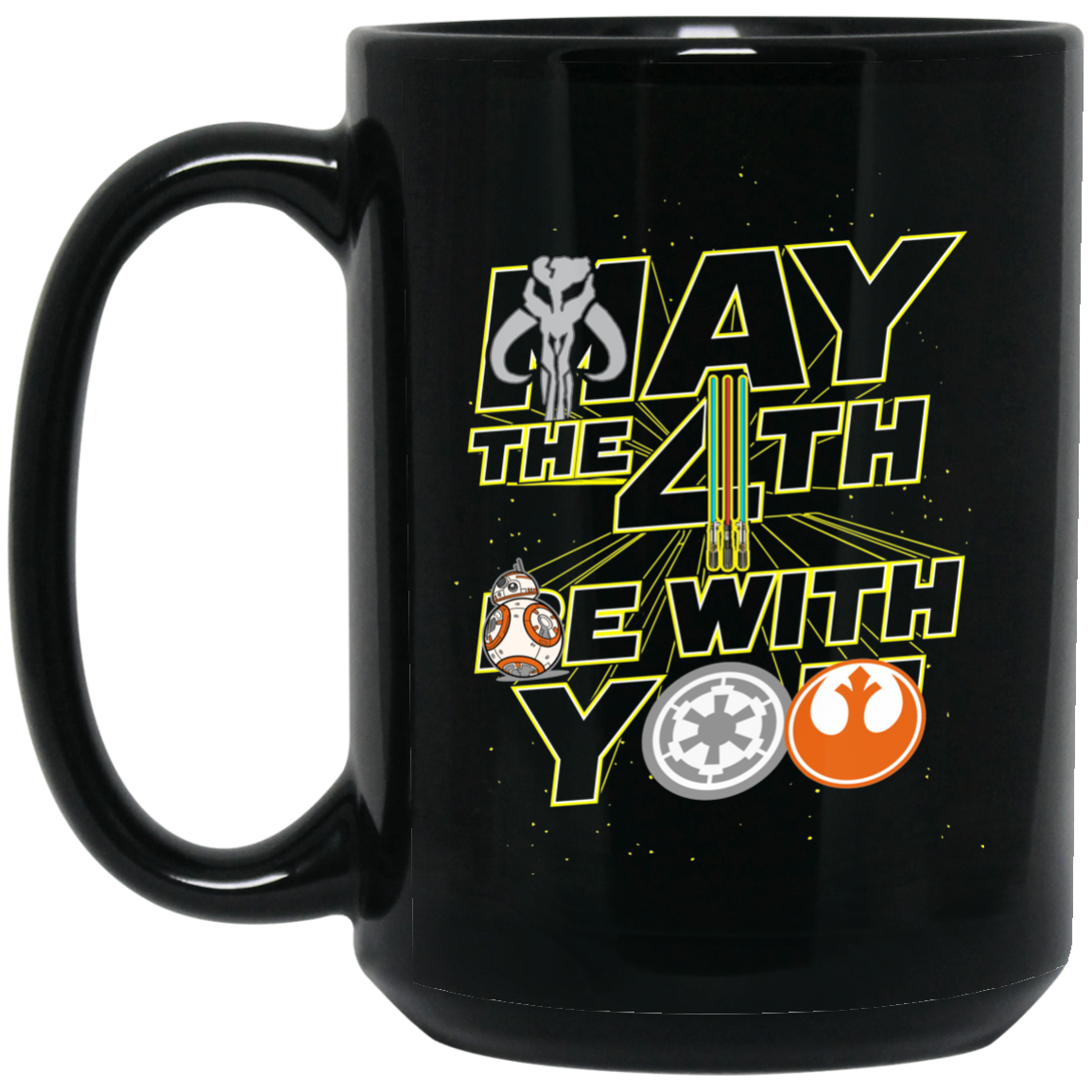 May the 4th Be With You: Black Mug