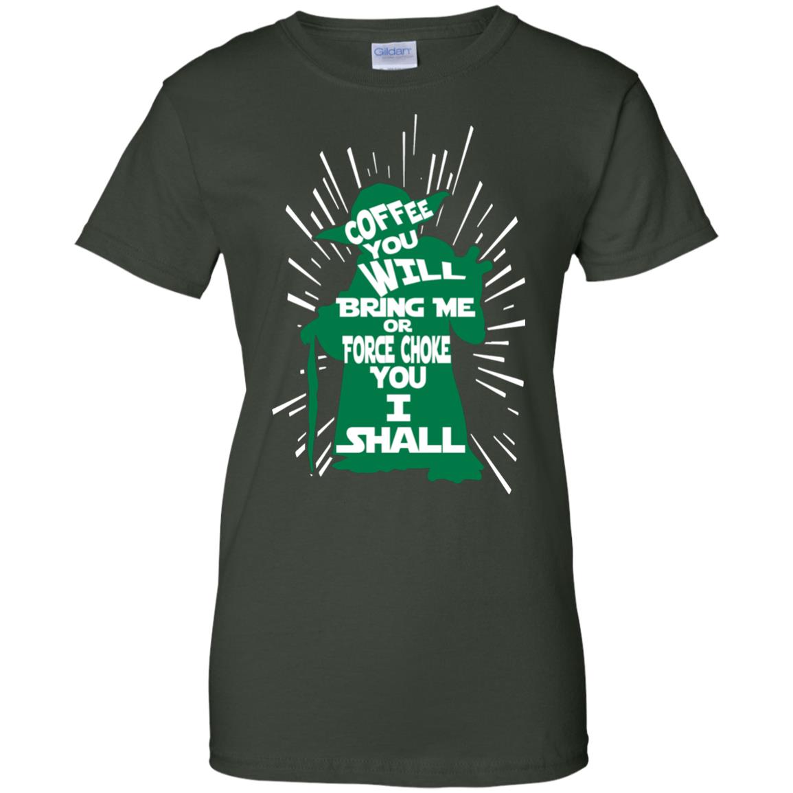Ladies' Yoda Coffee 100% Cotton Graphic Tee