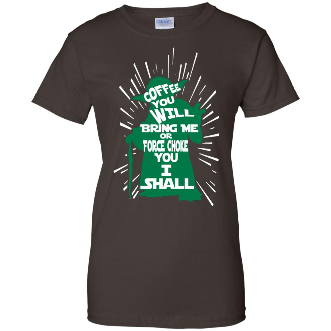 Ladies' Yoda Coffee 100% Cotton Graphic Tee