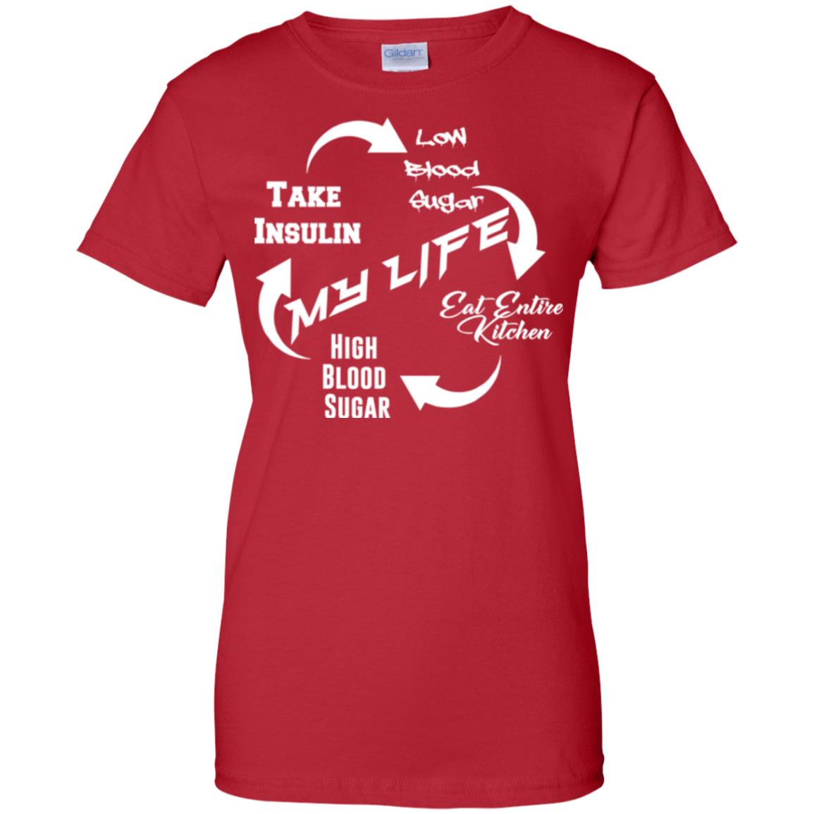 Ladies' Diabetic Life 100% Cotton Graphic-Tee