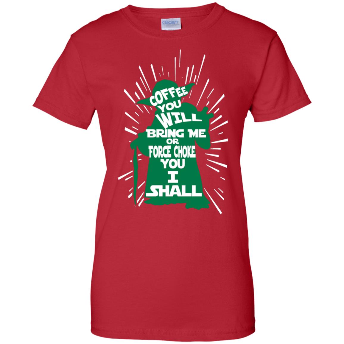 Ladies' Yoda Coffee 100% Cotton Graphic Tee