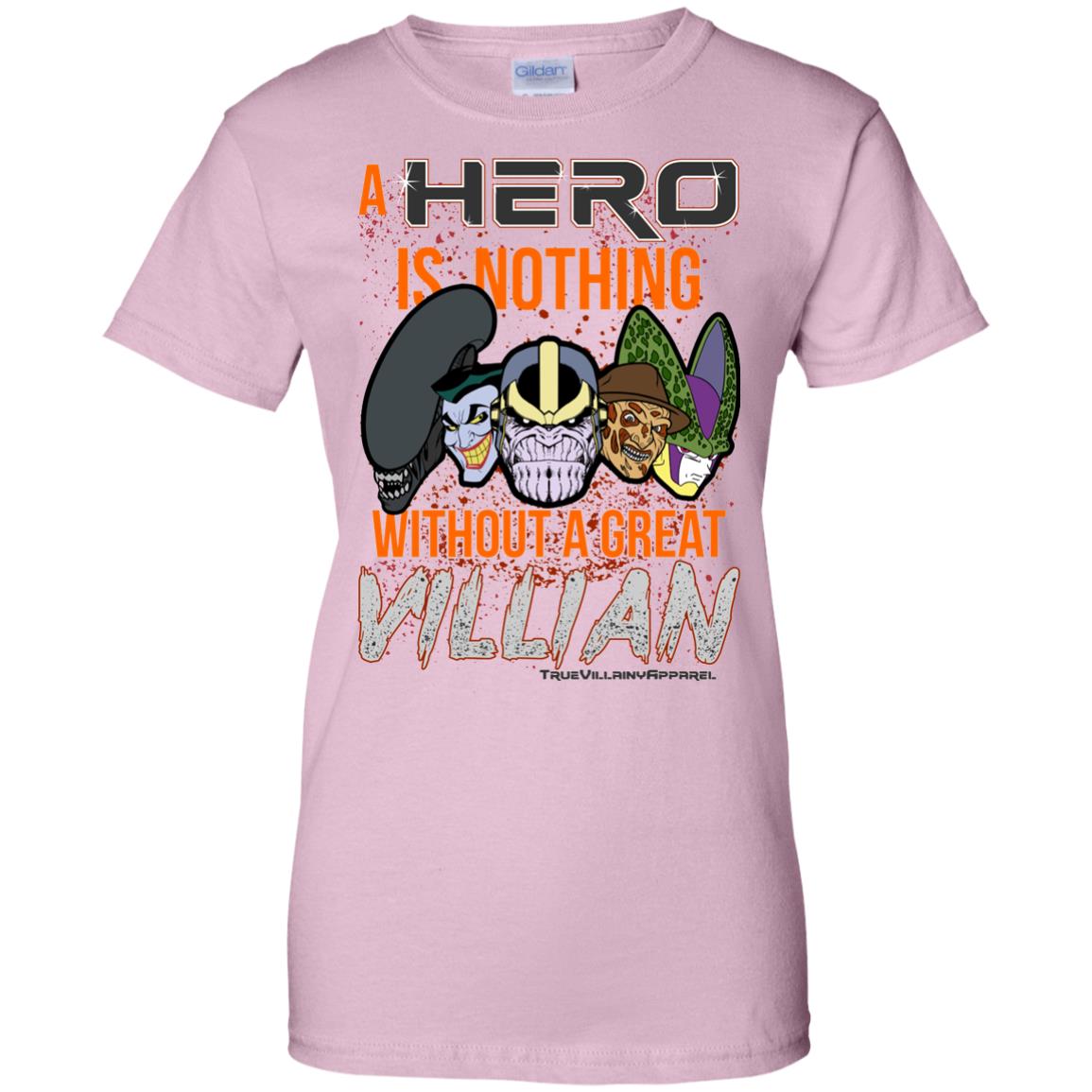 Ladies' A Hero Is Only...Villain_100% Cotton Graphic T-Shirt