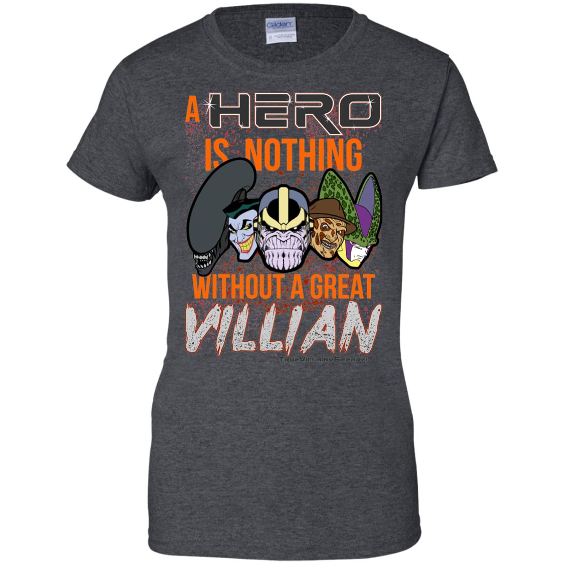 Ladies' A Hero Is Only...Villain_100% Cotton Graphic T-Shirt