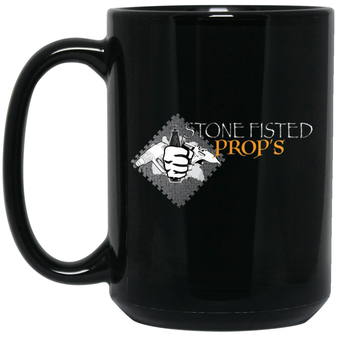 Stone Fisted Props 15 oz. Black Mug