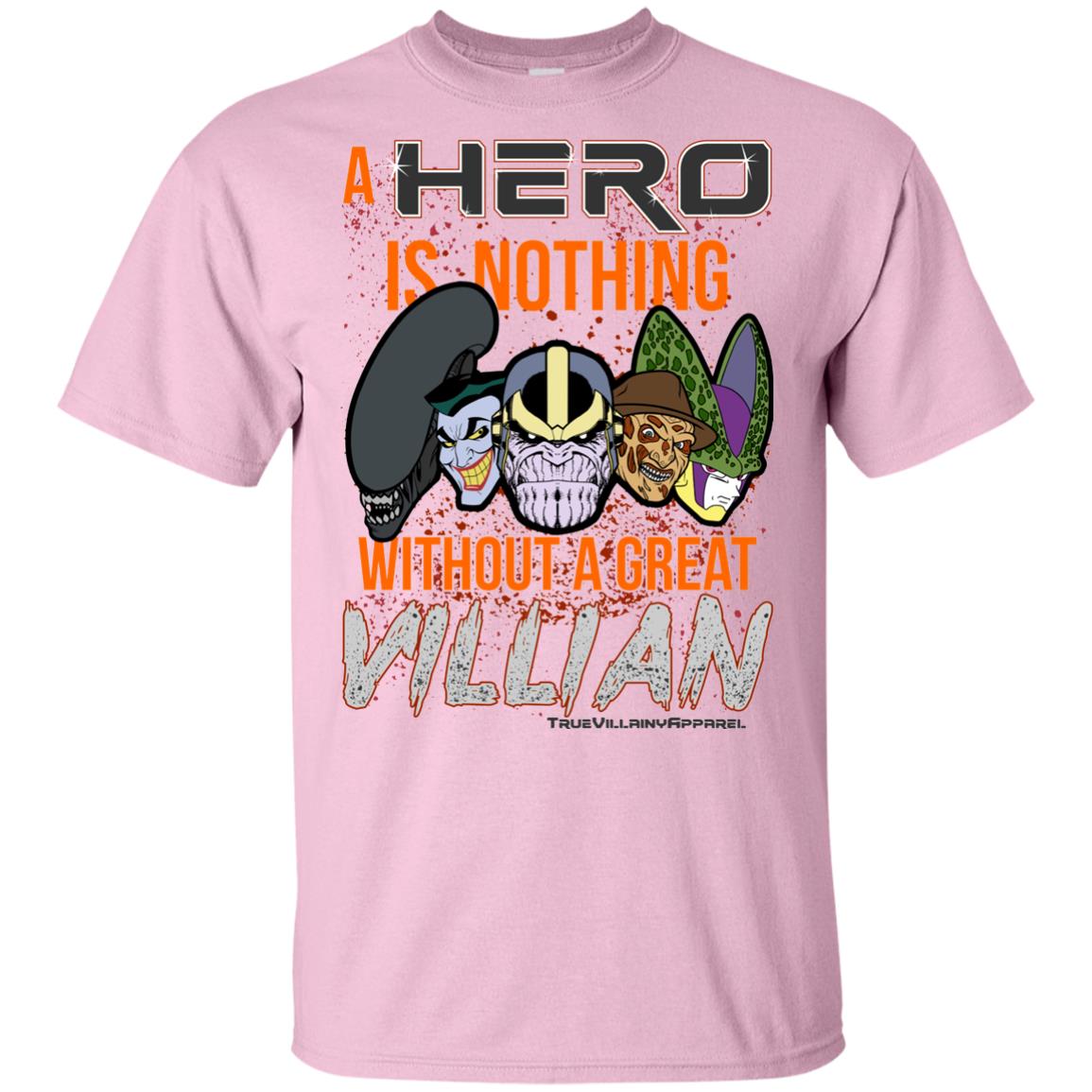 Youth A Hero Is Only...Villain_100% Cotton Graphic T-Shirt