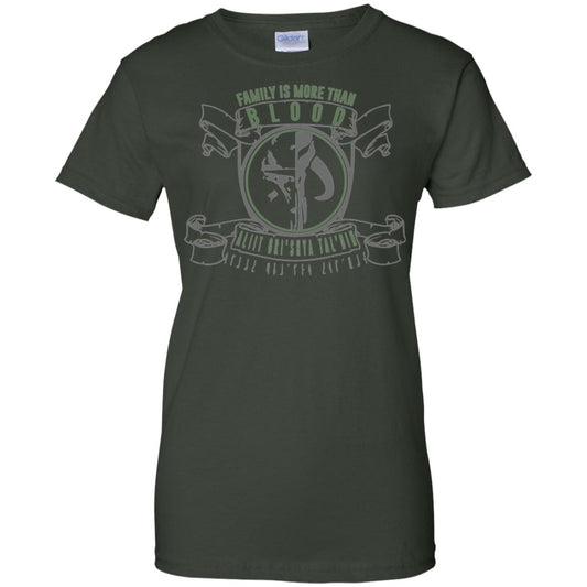 Ladies' Family is More than Blood 100% Cotton Graphic Tee