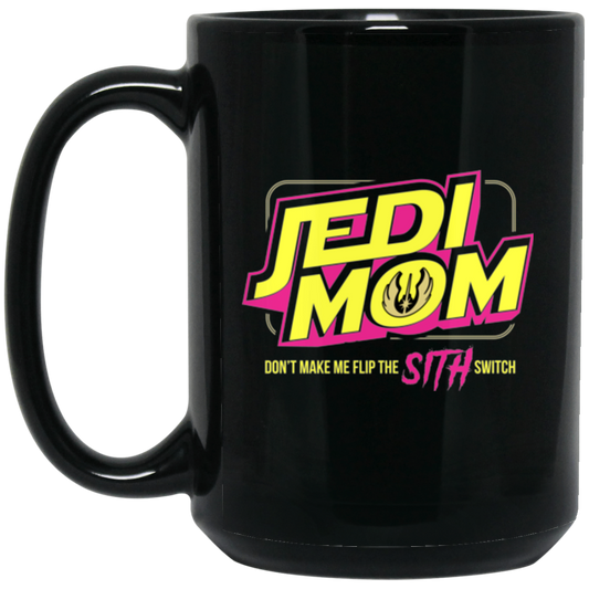 Jedi Mom 15 oz. Black Mug