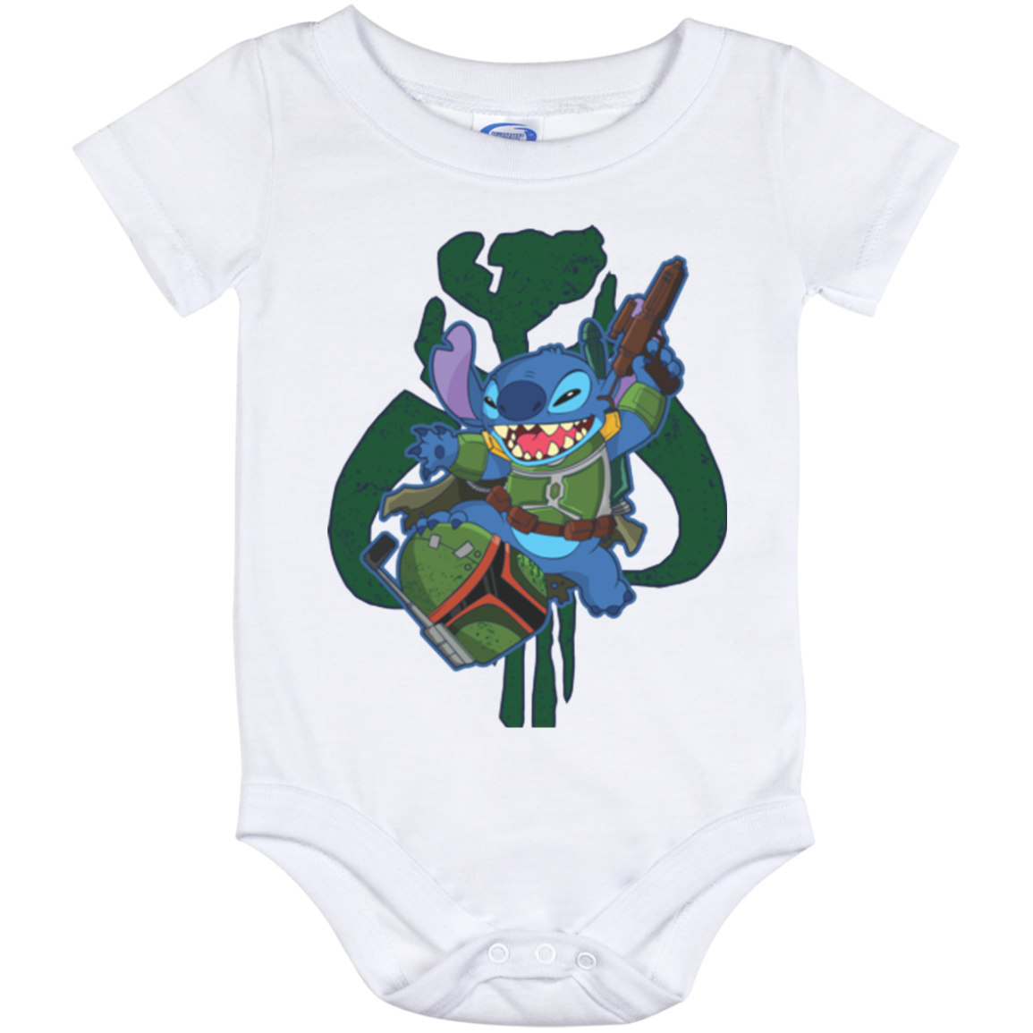 Mando Stitch Baby Onesie 12 Month
