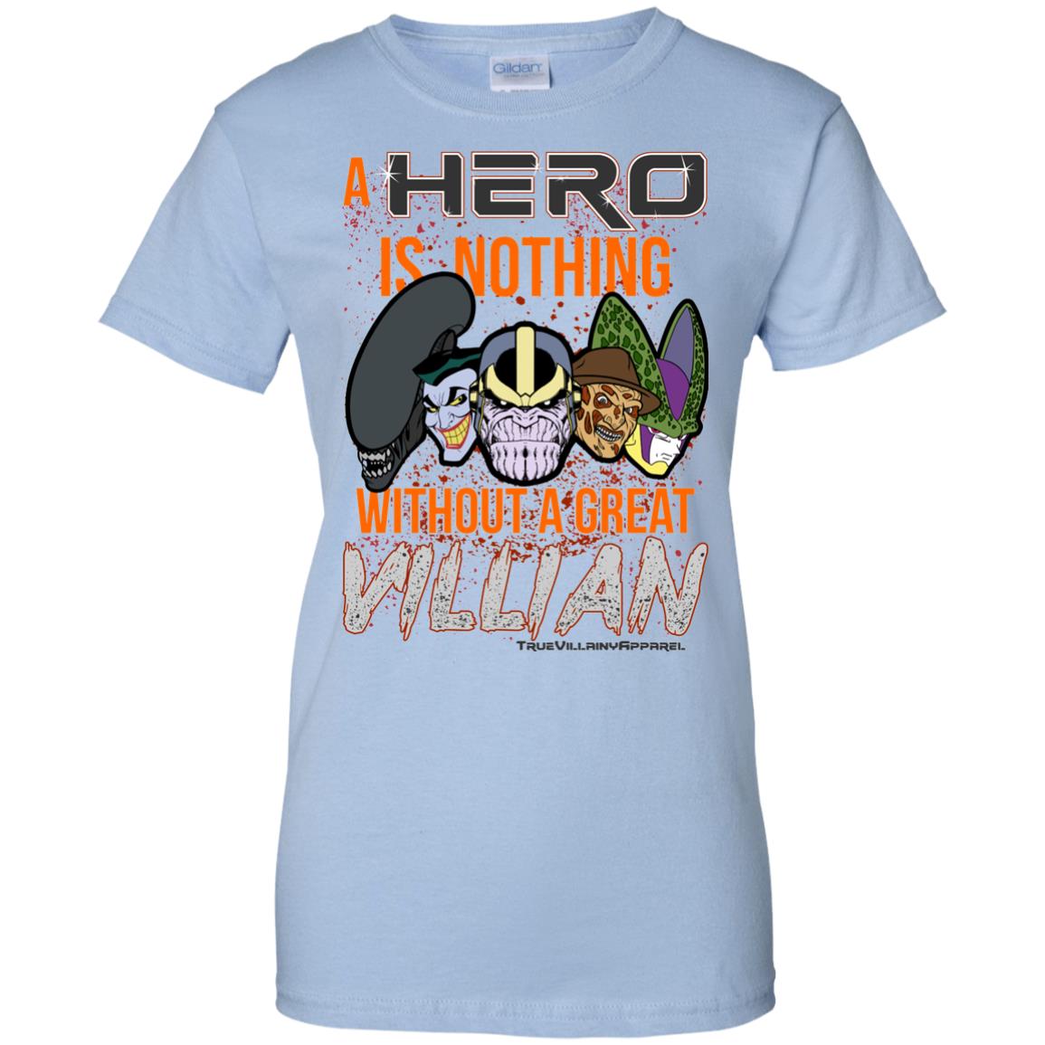 Ladies' A Hero Is Only...Villain_100% Cotton Graphic T-Shirt