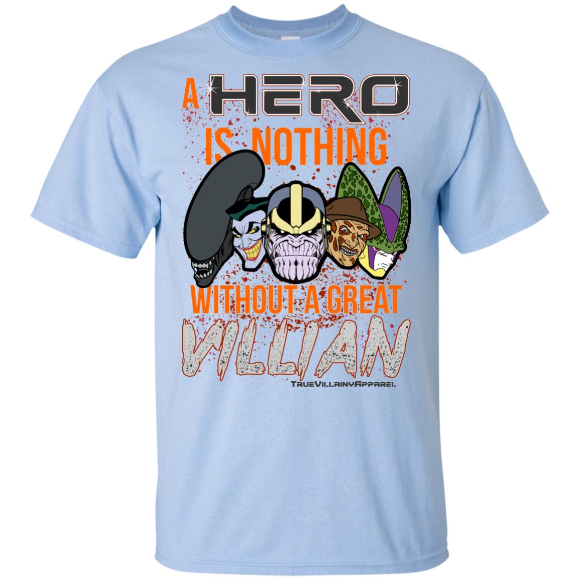 Youth A Hero Is Only...Villain_100% Cotton Graphic T-Shirt